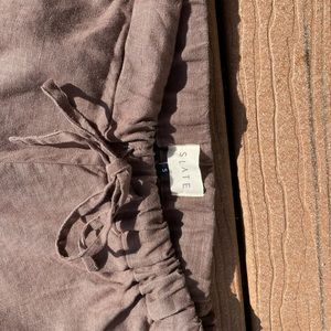 Ladies Slatewearable linen capri